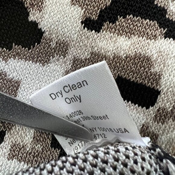 Parker Womens Hartley Knit Mini Dress Taupe Animal Print Long Sleeves size S - Picture 13 of 14